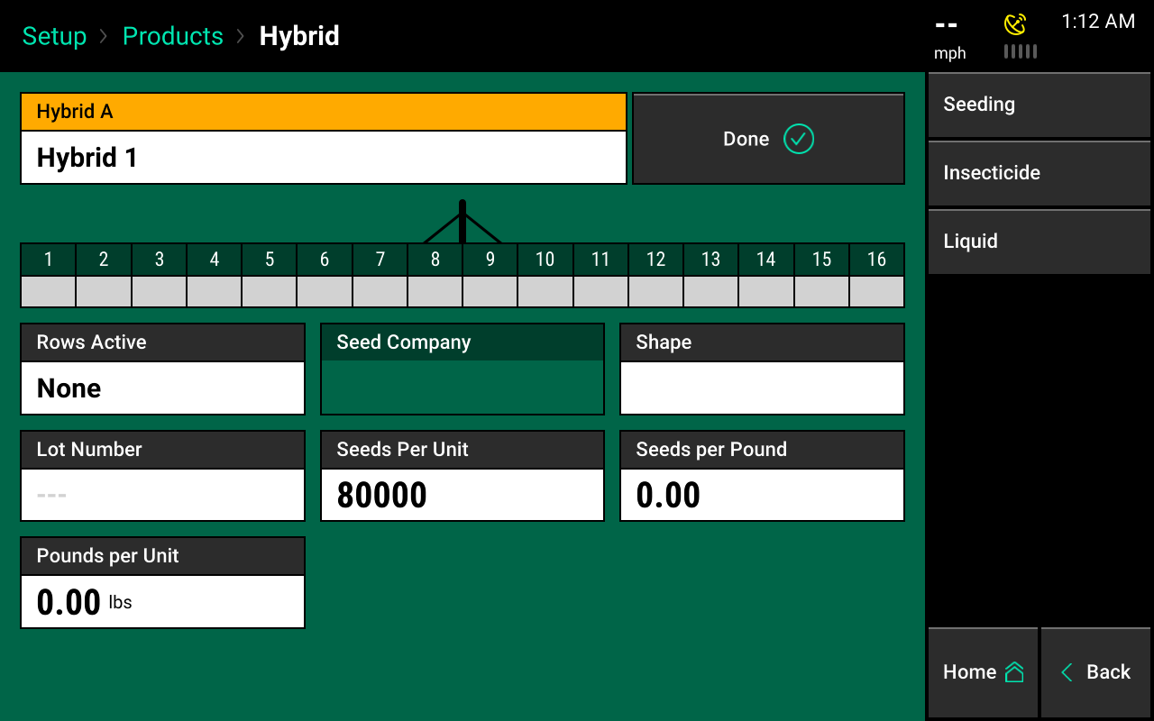 hybrids products menu screencap 2