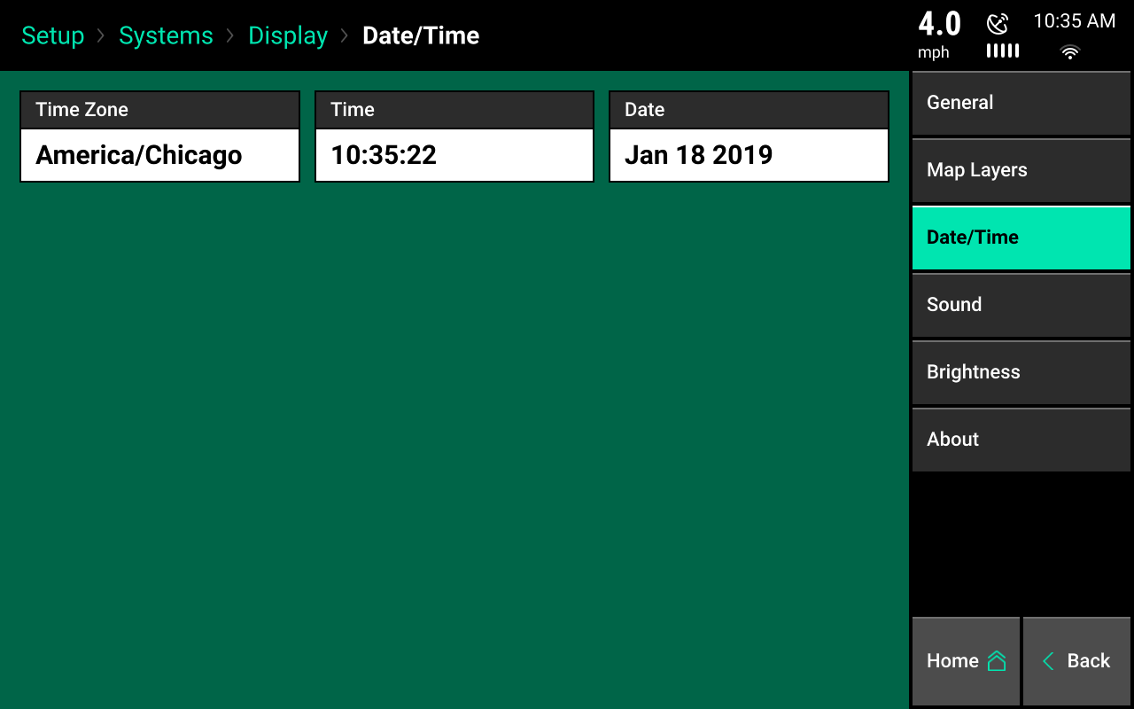 display date and time