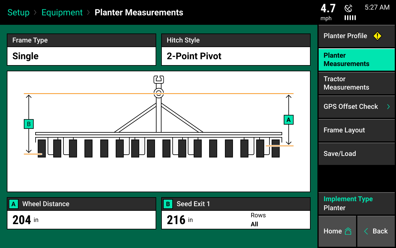 planter measurements screencap