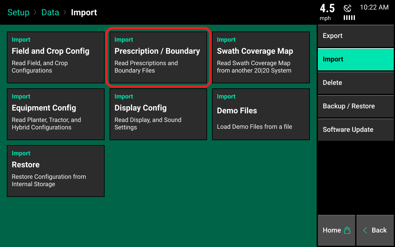 prescription boundary screen