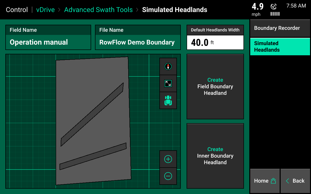 simulated headlands screen